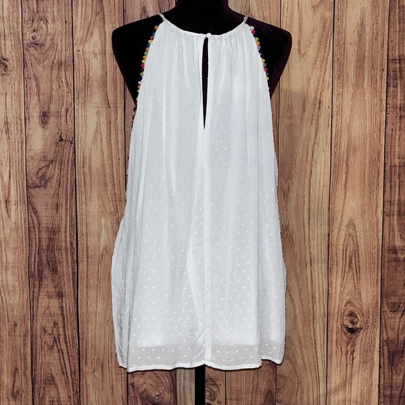 Maurices White Summer Top with Multicolor Trim - Picture 5 of 10